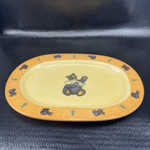 Bearfoots Bear Trout Oval Plate Platter Dish Jeff Fleming from Big Sky Carvers - Picture 8 of 13